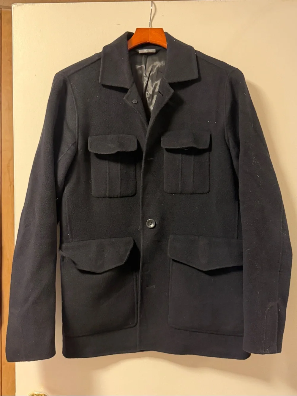 Vince Men's Military Field Jacket in Navy